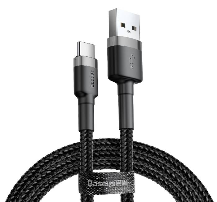Baseus Cafule Cable Durable Nylon Braided Wire micro USB QC3.0 2.4A 1M black