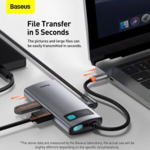 Baseus Metal Gleam Series 4-in-1 Multifunctional Type-C HUB Docking Station Gray