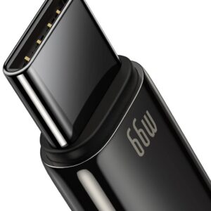 Baseus 66W CATWJ-B01 Zinc Alloy USB to Type-C Tungsten Gold Fasting Charging Data Cable 1M