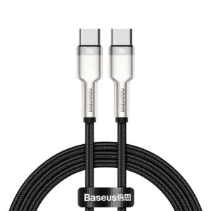 Baseus Cafule Series Metal Data Cable Type-C to Type-C 100W 1m 2m Black