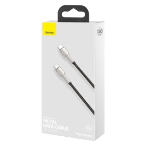 Baseus Cafule Series Metal Data Cable Type-C to Type-C 100W 1m 2m Black